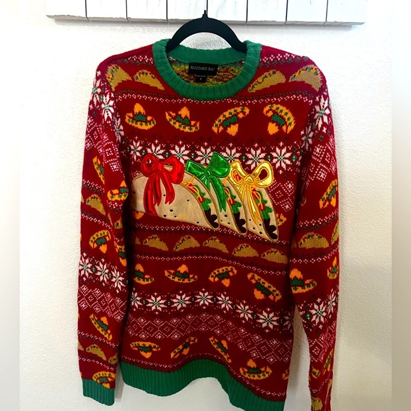 Blizzard Bay Festive Red and Green Holiday ugly Sweater size S - Picture 1 of 4